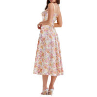 Vestido francés Floral para mujer, novedad de verano, con tirantes de alta costura, espalda descubierta, picante, 2025 - details 3