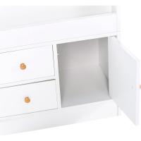 Librería Infantil Luray con 4 Estantes, 2 Cajones y 2 Compartimentos Laterales I Librería De Madera Moderna, Color:Blanco - details 7