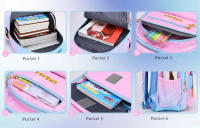 Bolsas de escuela primaria para niñas, mochila ortopédica para estudiantes de primaria, bolsa para libros rosa, envío directo - details 6