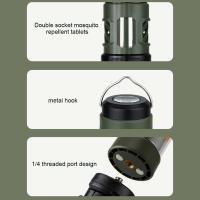 Lámpara repelente de mosquitos 3 en 1, luz de Camping recargable por USB con soporte triangular, lámpara táctica antimosquitos para exteriores - details 11
