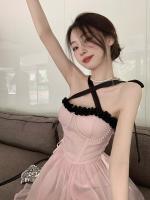 Vestido de Verano de Manga Suspendida Estilo Picante y Dulce de Hueso de Pescado Francés - details 8