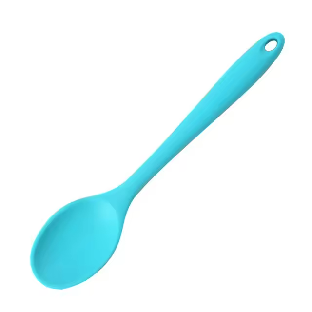 Piezas de silicona antiadherente para cocina, cuchara pequeña multicolor para servir, 1 unidad - 1
