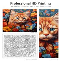 RUOPOTY-pintura acrílica por números para decoración del hogar, pintura Digital sin marco, por números, animales en lienzo - details 2
