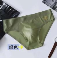 Calzoncillos de seda helada para hombre, ropa interior diaria sin costuras de secado rápido, cintura media, bragas con bolsa convexa en U, sexys, de verano - details 7