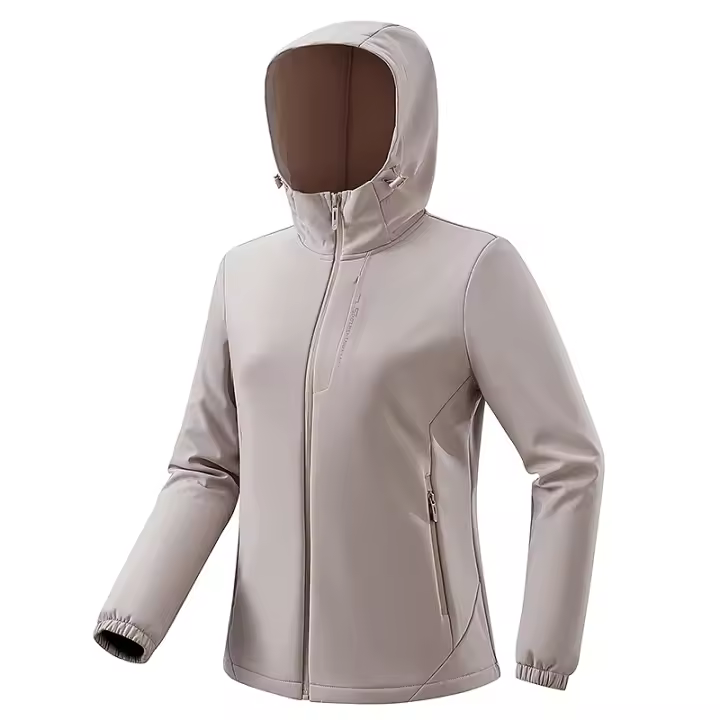 LNGXO Chaqueta de Piedra Blanca para Mujer Impermeable Cálida de Invierno Cierre de Cremallera - 1