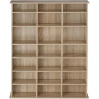 Estantería de Pared de Madera Laminada 21 Compartimentos, Ajustable en Altura y Extraíble, Elegante Mueble de Almacenamiento Resistente a la Superficie Blanco Mate - details 14