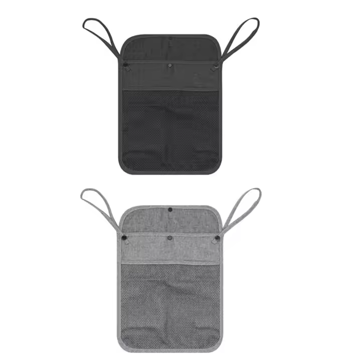 Bolsas de malla multifuncionales para cochecito de bebé, bolsa colgante de gran capacidad, bolsa de almacenamiento para cochecito de bebé, perspectiva de bolsillos dobles, 2 uds. - 1