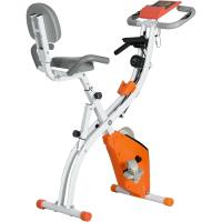Bicicleta estática plegable regulable en altura, resistencia magnética ajustable, bicicleta de ejercicio con pantalla LCD y asiento con respaldo, sensor de pulso, 105x48x118 cm - details 0