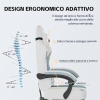Silla de Oficina con Tejido de Alta Tecnología, Silla Gamer Silla Ordenador con Reposapiés, Cadeira Gaming Chair Silla de Ordenador, Adultos, Adolescentes (Negro) - details 7