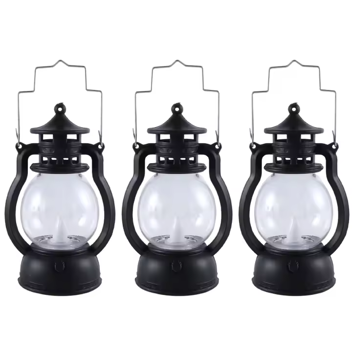 Minilinterna decorativa de 12 piezas con vela LED, farolillo colgante Vintage, funciona con pilas - 1