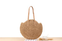 Nueva bolsa tejida de cuerda de papel de hombro redondo hueco simple bolsa de playa bolsa de mujer de moda bolsa de papel - details 3