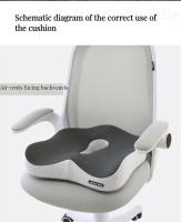 Cojín de Silla de Oficina de Espuma de Memoria Soporte de Cintura para Asiento de Coche Cojín de Masaje Lumbar Orthopedic para Respaldo y Glúteos - details 5