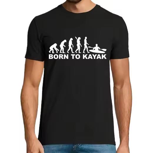 evolución del kayak,Camiseta de Pádel Divertido, ropa para exteriores - 1