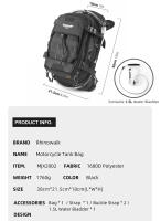 Rhinowalk-bolsa de depósito para motocicleta, mochila versátil de 9L con cubierta para lluvia, bolsa de agua de 1,5 L, sistema MOLLE, multicompartimento Universal - details 12