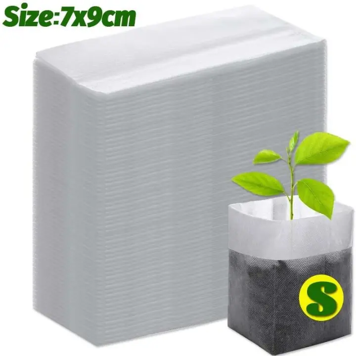 100/500 piezas de bolsas de plántulas de vegetales y flores para cultivo de plantas no tejidas biodegradables para vivero de semillas, hogar y jardín - 1