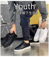 Moda al aire libre Pu cuero altura creciente zapatos corrientes casuales negros, zapatos deportivos para hombres - details 0