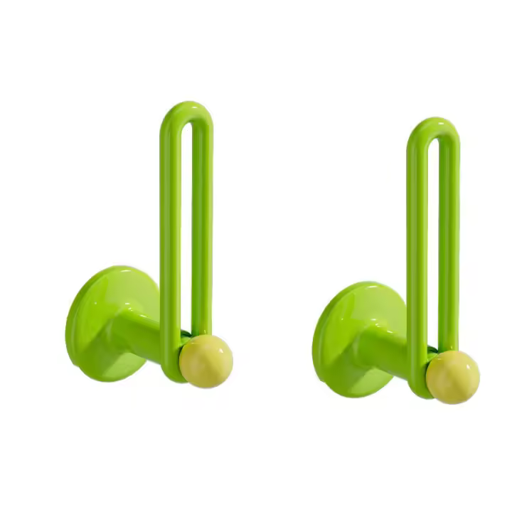 Gancho de almacenamiento de plástico en forma de L para el pelo, estante de almacenamiento de cuerda para el pelo montado en la pared, sin perforaciones, 2 uds. - 1