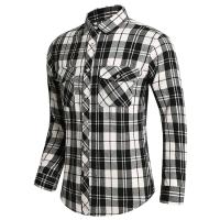 Camisa de Manga Larga con Estampado Geométrico a Rayas Estilo Casual para Hombres - details 6