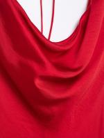 2025 verano nueva ropa de mujer textura de satén de seda vestido de tirantes largo vestido de fiesta con cuello en V para mujer - details 7