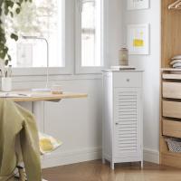 Almacenaje Pequeño Cajón Puerta Persiana Salón Dormitorio 30 x 32 x 87 cm Blanco - details 6