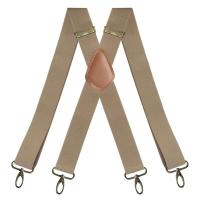 Retro Suspender para Hombres Grueso, Grande, Alto, 3.5cm, Cruzado X, 4 Ganchos de Presión, Pantalones Elásticos, Bodas y Fiestas - details 8