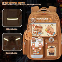 Mochila de capibara de dibujos animados, mochila escolar ligera repelente al agua, mochila de gran capacidad para aliviar la carga, para estudiantes y escuela - details 5