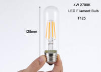 Bombilla de filamento LED T185, T225, T300, 2700K, 2W, 4W, 6W, led edison, tubo de ensayo largo, lámpara retro, bombilla LED vintage lineal - details 3