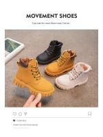 Botas Cortas De Cuero Para Niños Y Niñas Moda Comodidad Deportivas Casuales Antideslizantes Invierno Talla True Fit Para Edad 7-13 Unisex - details 1