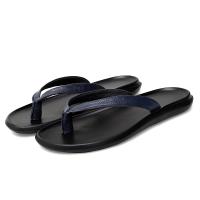 Chanclas de cuero genuino de lujo para hombre, zapatillas planas de alta calidad, talla minimalista 38-44, verano, envío directo - details 0