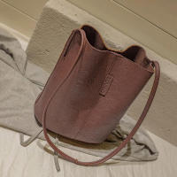 Bolso de hombro Vintage de gran capacidad para mujer, bolso cruzado informal de cuero PU, Color sólido, bolso de compras con asas - details 7