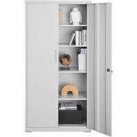 Armario de Garaje de 5 Estantes con 2 Puertas, Armario de Oficina, 40 x 80 x 180 cm, 1 Cerradura, Estantes Ajustables, Gabinete de Metal, Gris Mate OMC015G01 - details 8