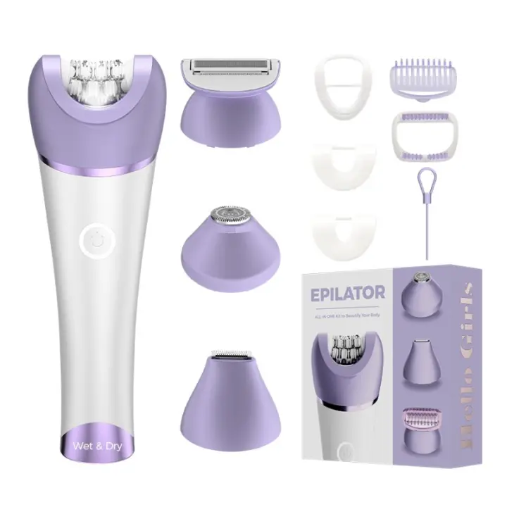 Extractor de pelo eléctrico 4 en 1, máquina de afeitar para mujeres, afeitado de las axilas, pelo de las piernas, molinillo de pies IPX7 Universal - 1
