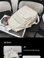 Mochila informal de gran capacidad para hombre y mujer, morral Universal para ordenador, 14 pulgadas, Color sólido - details 13