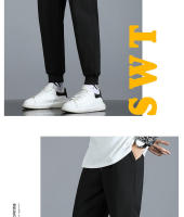 Sencillo, cómodo, informal para hombre, clásico y versátil en otoño invierno, juvenil y holgado, pantalones combinados con forro polar. - details 2