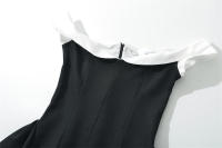 - Vestido Formal de Mujer 2025 con Volantes, Cuello y Tirantes, Color Pure Desire Wind Collision, . - details 3