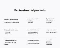 Aspiradora Inalámbrica De Mano De Gran Succión Alfombra De Alta Potencia Limpieza Profunda Aspiración Eliminación De Ácaros Barrido Y Trapeador Integrado - details 18