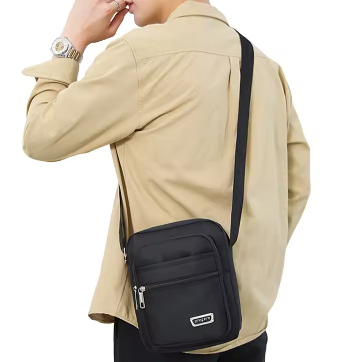 sual Bolso bandolera multifuncional para hombre, fácil de usar, adecuado para documentos, llaves y bolígrafos - 1