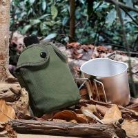 Juego de utensilios de cocina, botella de agua portátil para cantina con asa para agarrar, taza para acampar al aire libre y senderismo - details 2