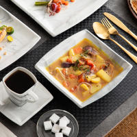 MALACASA-vajilla de porcelana gris Mármol, 30/60 piezas, con postre/sopa/plato de cena/taza/platillo, servicio para 12 - details 8