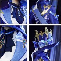 Genshin Impact Furina Zhongli Albedo Venti disfraz de Cosplay, múltiples papeles Jacquard, versión mejorada - details 1