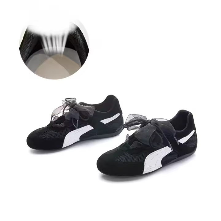 Aumento de altura interior 3cm cuero Forrest Gump zapatos nueva malla transpirable zapatos deportivos casual versátil zapatos de mujer. - 1