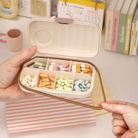 Rastreador de medicamentos, organizador portátil de pastillas de viaje, hermético, 7 compartimentos, dispensador de pastillas S/L, 7 días, pastillero semanal, aceites de pescado - details 6