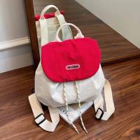 Mochila con cordón de Color sólido para regalo, bolso escolar de nailon de secado rápido para estudiantes, bolso de hombro de gran capacidad de estilo coreano para exteriores - details 16