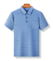 Verano 2025 nueva camisa polo de manga corta para hombres camiseta delgada estampada informal de negocios suelta y transpirable - details 0