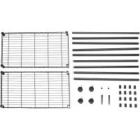 Perchero de ropa con estantes superior e inferior, Negro, 91 x 45,6 x 180,2 cm - details 3
