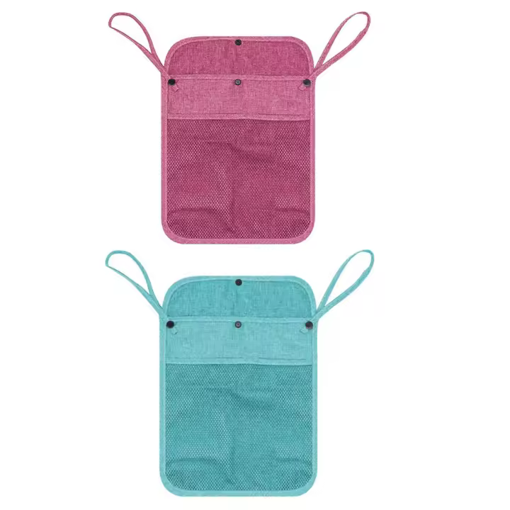 Bolsas de malla multifuncionales para cochecito de bebé, bolsa colgante de gran capacidad, bolsa de almacenamiento para cochecito de bebé, perspectiva de bolsillos dobles, 2 uds. - 1