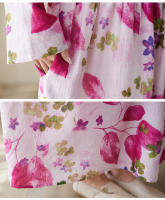 Vestido Vintage de Algodón de Manga Larga Talla Grande, Elegante y Suelto para Mujeres - details 31