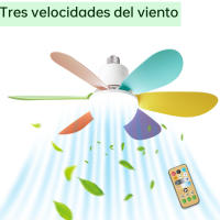 Con luz LED y control remoto, ventilador de techo silencioso de 52 cm/42 cm, 30 W/40 W, casquillo E27. - details 1