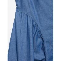 BUNO-vestido Midi plisado azul vaquero a la moda con lazo y espalda descubierta para mujer, vestido Vintage sin mangas con cuello redondo, vestidos elegantes para mujer - details 10