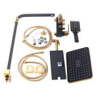 Moderno Ajustable Altura Grifo de Ducha de Cobre Juego de Cabezal de Lluvia para Baño con 3 Modos de Rociado Mejoras del Hogar Herramientas - details 7